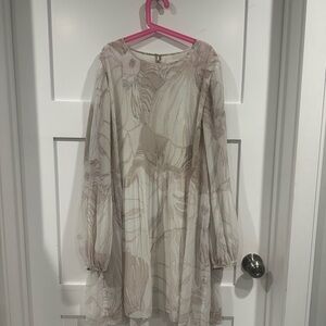 Floral Cream Mini Dress